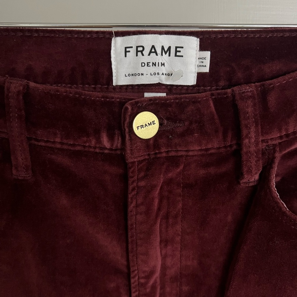 Frame Denim Women's Burgundy Jeans